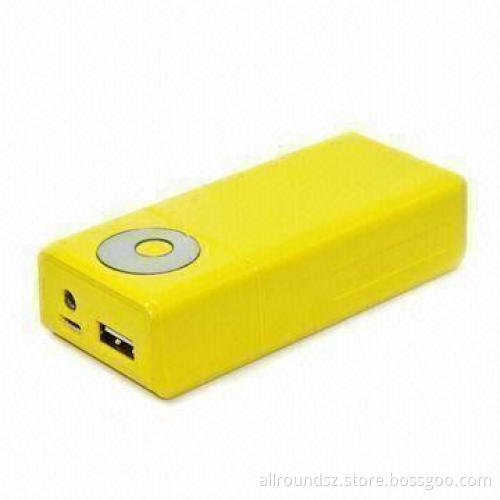 Li-ion Power Bank with 5,200mAh Battery Cell Capacity, 1A Output Current, Suitable for iPad, iPhone